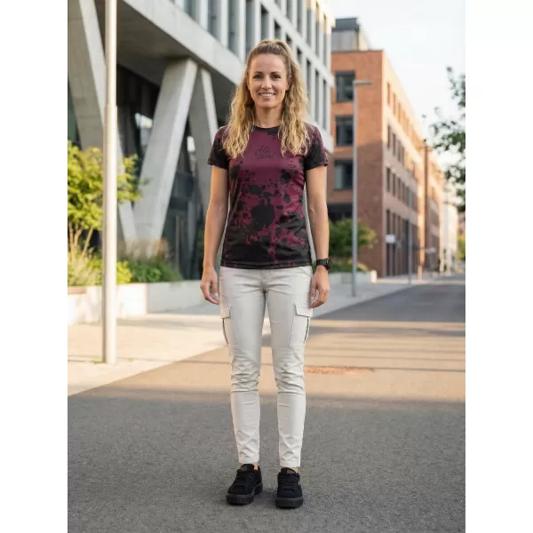  Tricou funcțional premium pentru femei ALTISPORT VOJ/ALW012TR01 VIOLET/NEGRU 