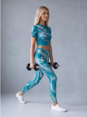 Jambiere lungi premium de damă ALTISPORT VOJ/ALW001LEG01 SMARALD