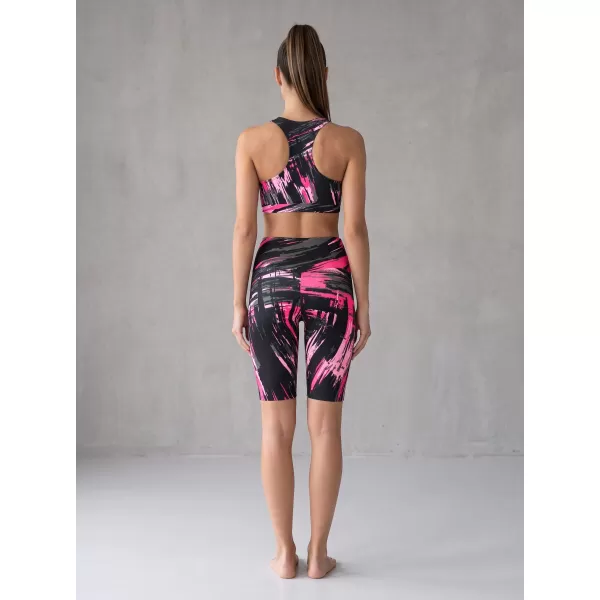  Dámské legíny nad kolena premium ALTISPORT VOJ/ALW010LEG02 ČERNÁ/SVĚTLE RŮŽOVÁ 