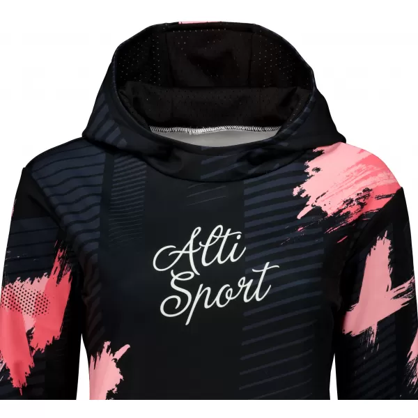  Hanorac funcțional premium pentru femei ALTISPORT VOJ/ALW027MI01 NEGRU/SOMON 