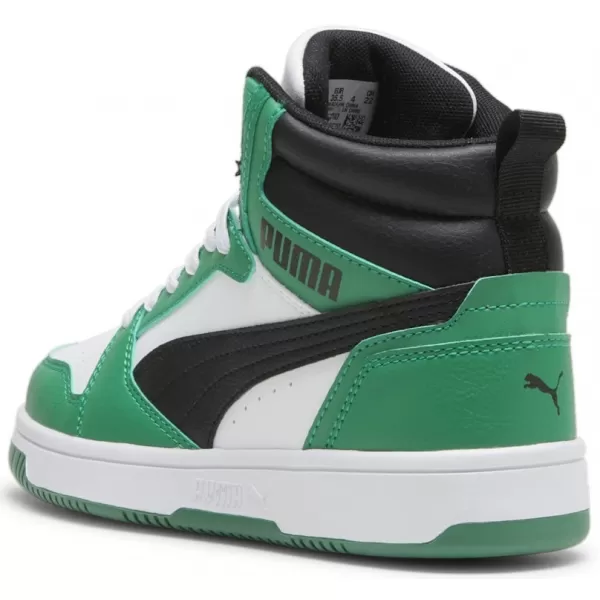  Pantofi pentru copii PUMA REBOUND V6 MID JR 393831-10 ALB 