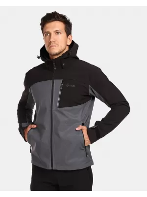 Jachetă softshell pentru bărbați KILPI RAVIO-M UM0126KI GRI ÎNCHIS