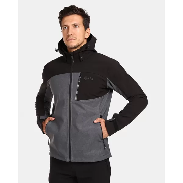  Jachetă softshell pentru bărbați KILPI RAVIO-M UM0126KI GRI ÎNCHIS 