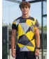 Tricou funcțional premium plus pentru bărbați ALTISPORT VOJ/ALM007TR02 NEGRU ȘI GALBEN