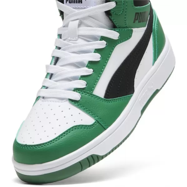  Pantofi pentru copii PUMA REBOUND V6 MID JR 393831-10 ALB 