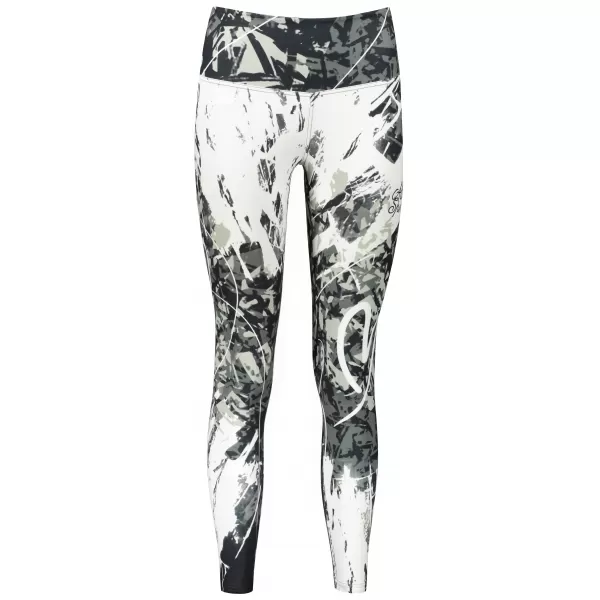  Jambiere lungi premium de damă ALTISPORT VOJ/ALW018LEG01 ALB-NEGRU 