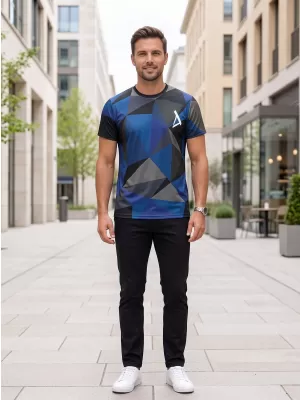 Tricou funcțional premium plus pentru bărbați ALTISPORT VOJ/ALM007TR02 ALBASTRU INCHIS