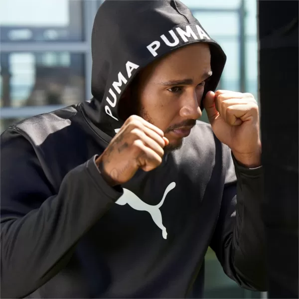  Hanorac pentru bărbați PUMA TRAIN PWR FLEECE HOODIE 520893-01 NEGRU 