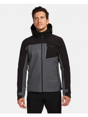 Jachetă softshell pentru bărbați KILPI RAVIO-M UM0126KI GRI ÎNCHIS