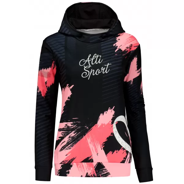  Hanorac funcțional premium pentru femei ALTISPORT VOJ/ALW027MI01 NEGRU/SOMON 