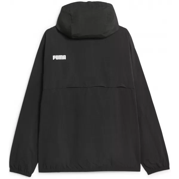  Blazer de vânt pentru bărbați PUMA HOODED WINDBREAKER 675387-01 NEGRU 