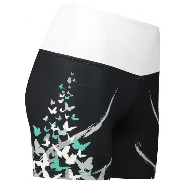  Jambiere scurte premium de damă ALTISPORT VOJ/ALW022LEG03 NEGRU/TURCOAZ 