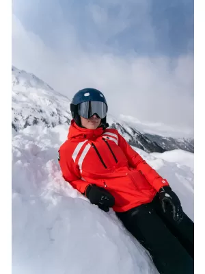 Jachetă de schi pentru femei NORDBLANC CREVASSE NBWJL7932 CERNEALĂ PORTOCALIE