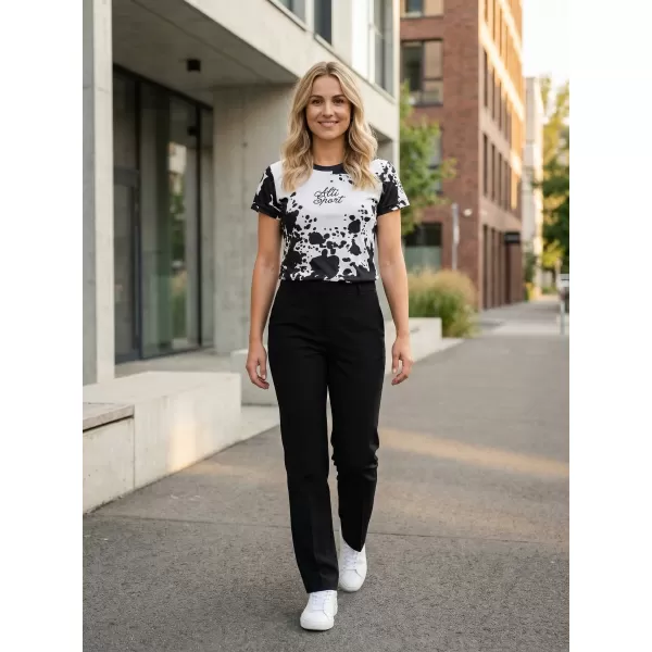  Tricou funcțional premium pentru femei ALTISPORT VOJ/ALW012TR01 ALB NEGRU 