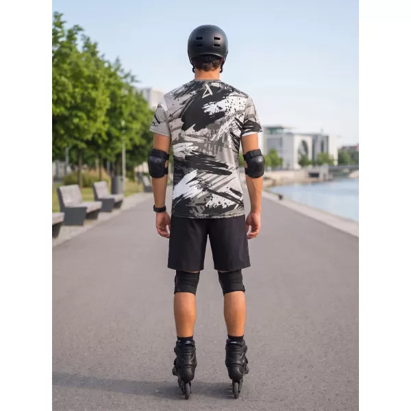  Tricou funcțional premium pentru bărbați ALTISPORT VOJ/ALM014TR01 GRI NEGRU 