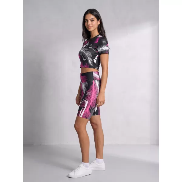  Jambiere de damă deasupra genunchiului premium ALTISPORT VOJ/ALW001LEG02 NEGRU ROZ 