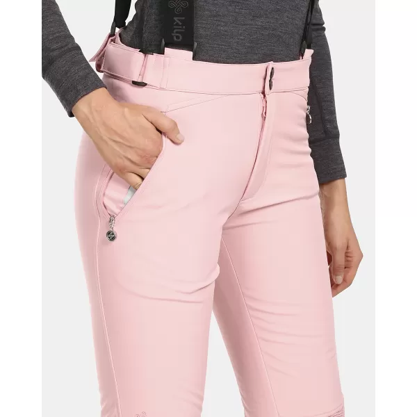  Pantaloni de schi softshell pentru femei KILPI DIONE-W UL0408KI ROZ DESCHIS 