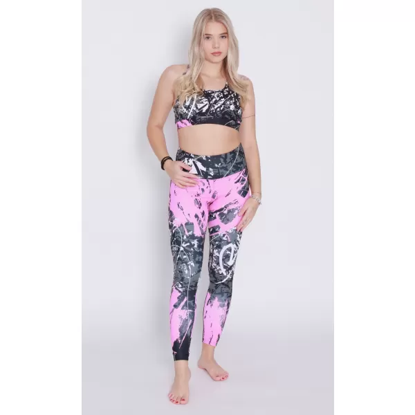  Jambiere lungi premium de damă ALTISPORT VOJ/ALW018LEG01 NEGRU ROZ 