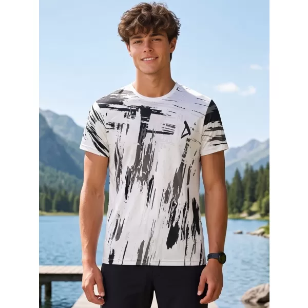  Tricou funcțional premium pentru bărbați ALTISPORT VOJ/ALM010TR01 ALB-NEGRU 