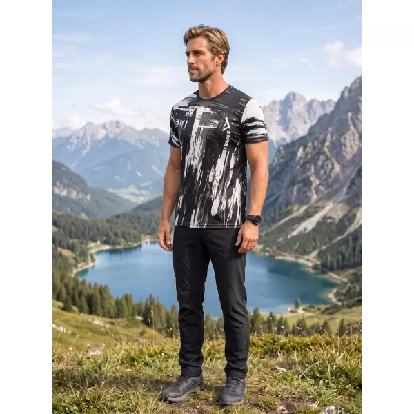  Tricou funcțional premium pentru bărbați ALTISPORT VOJ/ALM010TR01 ALB-NEGRU 