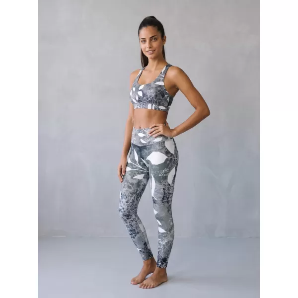  Jambiere lungi premium de damă ALTISPORT VOJ/ALW020LEG01 ALB-NEGRU 