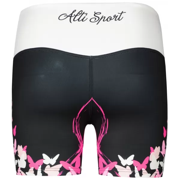  Jambiere scurte premium de damă ALTISPORT VOJ/ALW022LEG03 NEGRU ROZ 