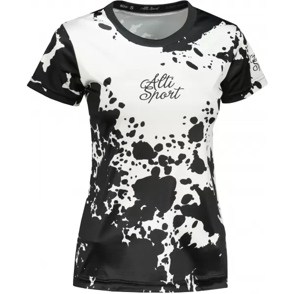  Tricou funcțional premium pentru femei ALTISPORT VOJ/ALW012TR01 ALB NEGRU 