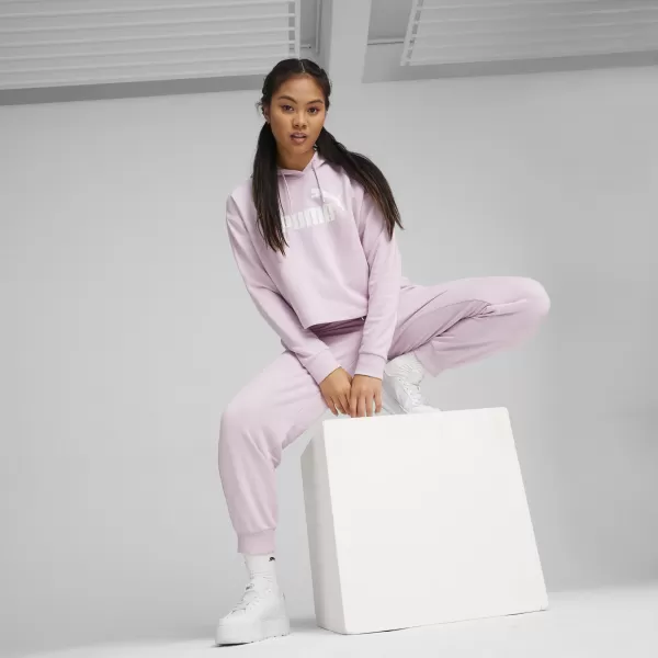  Hanorac de dama PUMA ESS CROPPED LOGO HOODIE TR 586870-60 ROZ 
