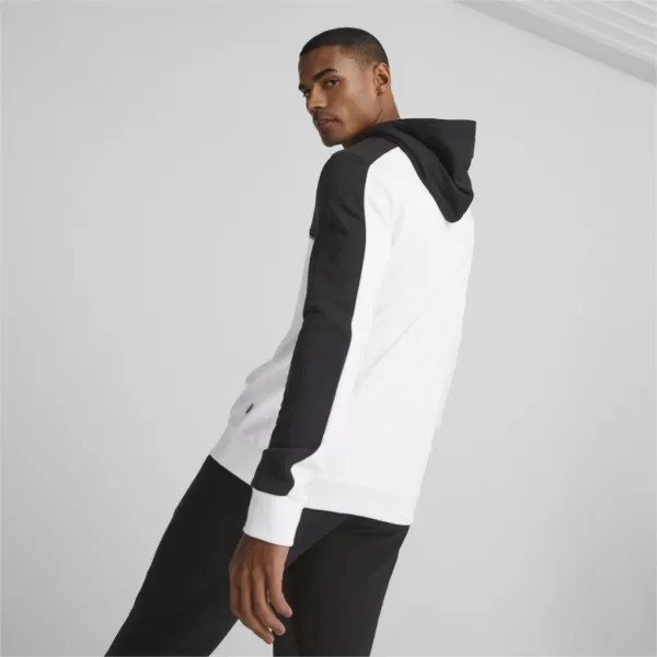  Hanorac pentru bărbați PUMA ESS BLOCK X TAPE HOODIE 675173-01 NEGRU 