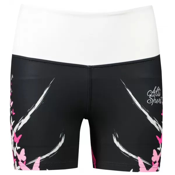  Jambiere scurte premium de damă ALTISPORT VOJ/ALW022LEG03 NEGRU ROZ 