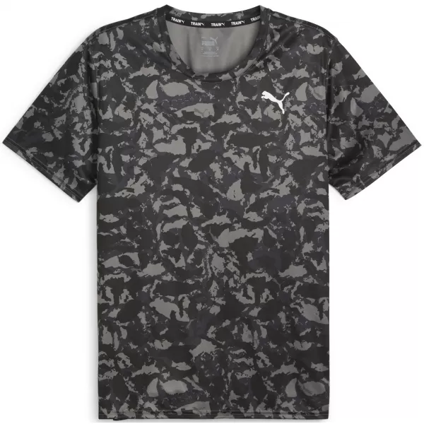  Tricou pentru bărbați PUMA TRAIN FAV AOP TEE 525169-01 NEGRU 