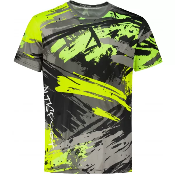  Tricou funcțional premium pentru bărbați ALTISPORT VOJ/ALM014TR01 NEGRU ȘI VERDE 