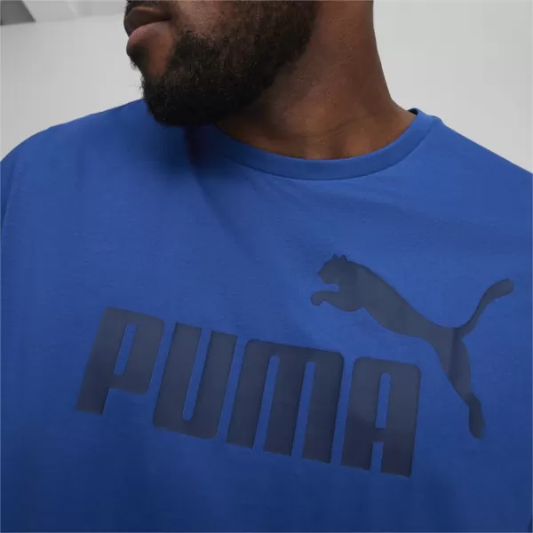  Tricou pentru bărbați PUMA ESS LOGO TEE 586667-59 ALBASTRU 