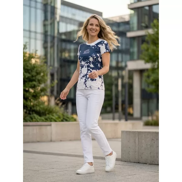  Tricou funcțional premium pentru femei ALTISPORT VOJ/ALW012TR01 ALB/ALBASTRU 
