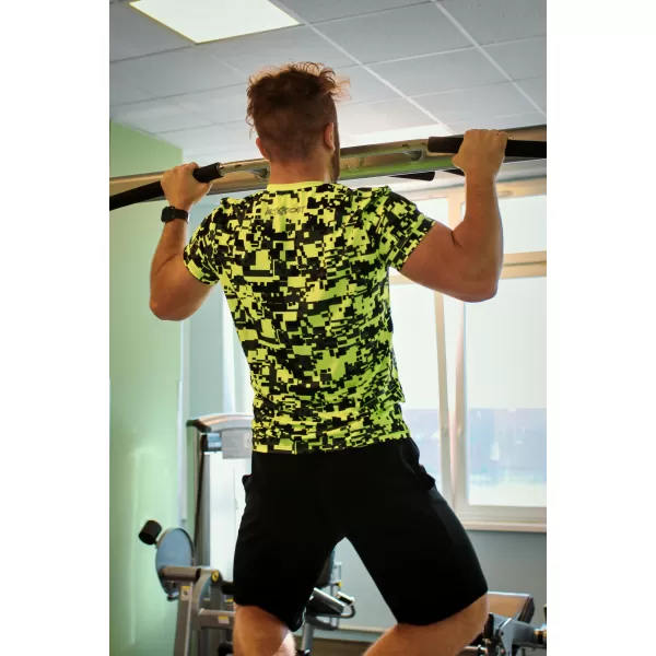  Tricou funcțional premium plus pentru bărbați ALTISPORT VOJ/ALM011TR02 NEON/GALBEN 