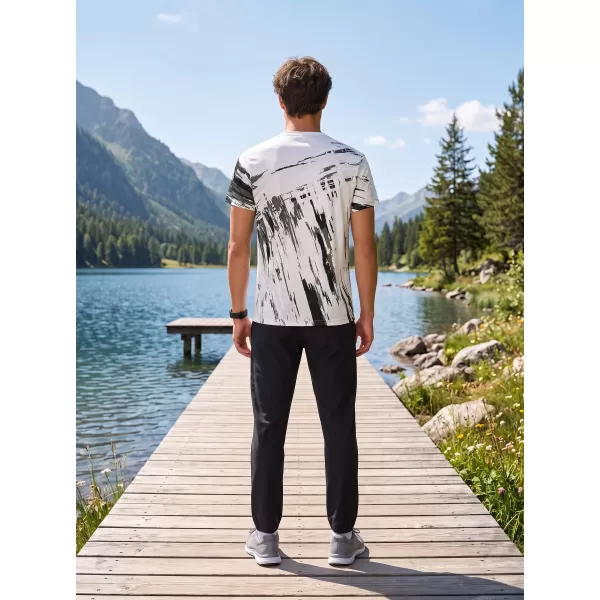  Tricou funcțional premium pentru bărbați ALTISPORT VOJ/ALM010TR01 ALB-NEGRU 