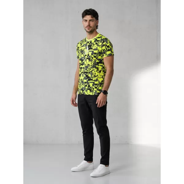  Tricou funcțional premium plus pentru bărbați ALTISPORT VOJ/ALM011TR02 NEON/GALBEN 