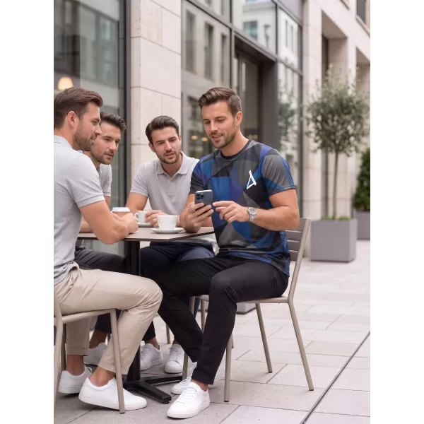  Tricou funcțional premium plus pentru bărbați ALTISPORT VOJ/ALM007TR02 ALBASTRU INCHIS 