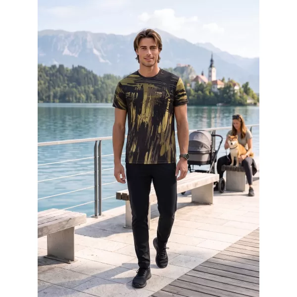  Tricou funcțional premium pentru bărbați ALTISPORT VOJ/ALM010TR01 NEGRU/ARMATĂ 