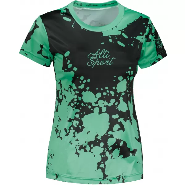  Tricou funcțional premium pentru femei ALTISPORT VOJ/ALW012TR01 NEGRU/TURCOAZ 