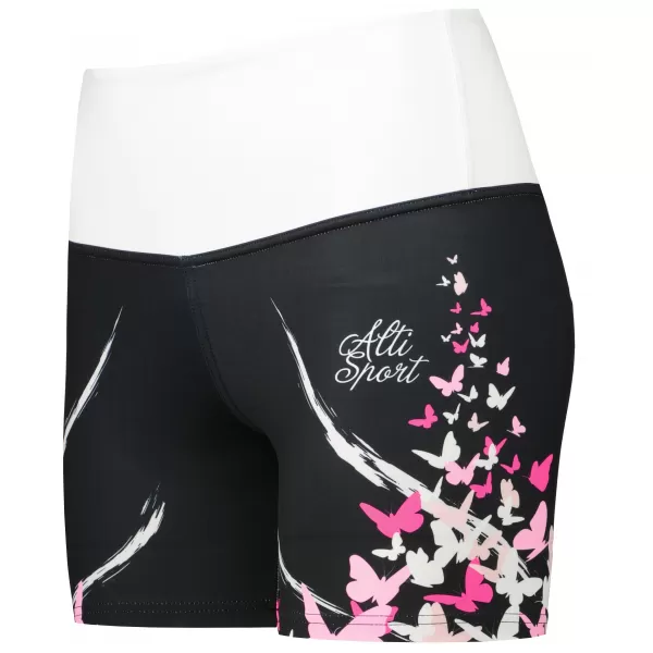 Jambiere scurte premium de damă ALTISPORT VOJ/ALW022LEG03 NEGRU ROZ 
