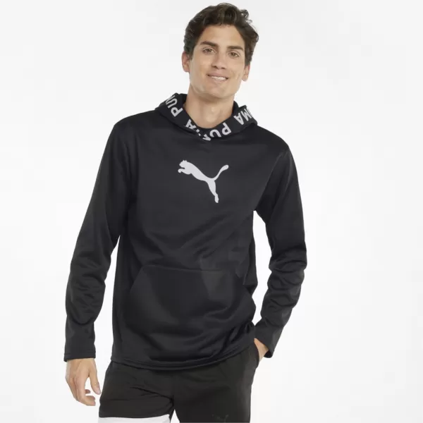  Hanorac pentru bărbați PUMA TRAIN PWR FLEECE HOODIE 520893-01 NEGRU 