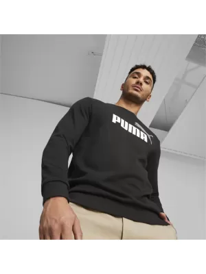 Hanorac pentru bărbați PUMA ESS+ 2 COL BIG LOGO CREW 586763-61 NEGRU