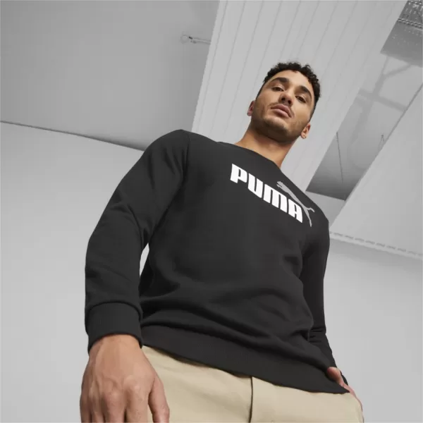  Hanorac pentru bărbați PUMA ESS+ 2 COL BIG LOGO CREW 586763-61 NEGRU 