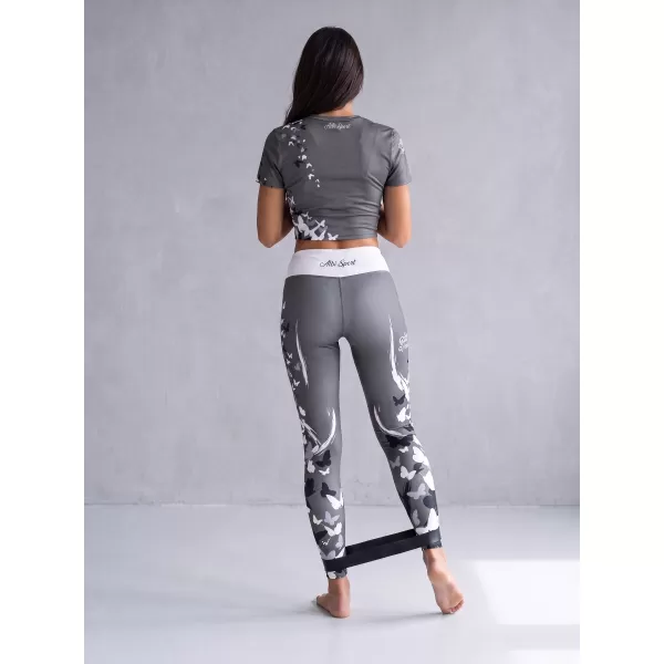  Jambiere lungi premium de damă ALTISPORT VOJ/ALW022LEG01 GRI 