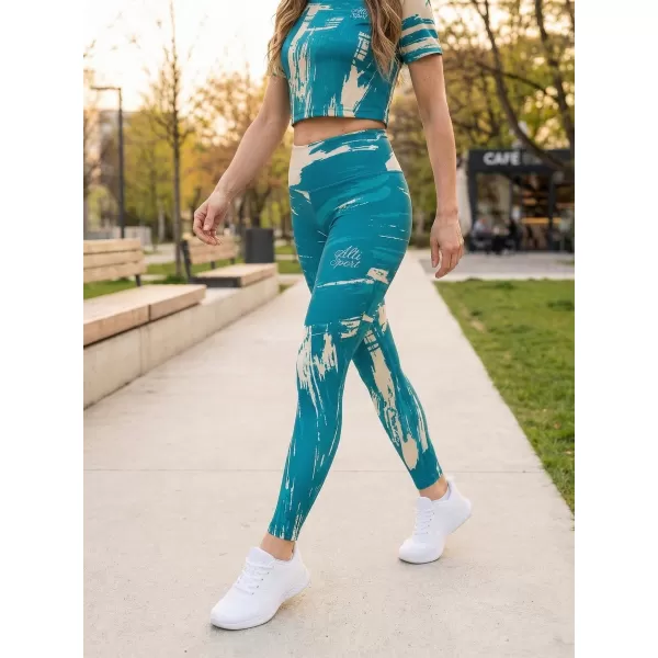  Jambiere lungi premium de damă ALTISPORT VOJ/ALW010LEG01 KEROSEN/MARO 