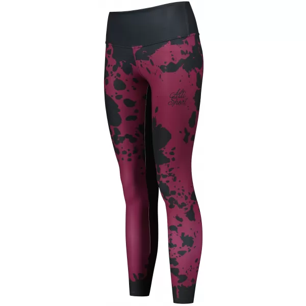 Jambiere lungi premium de damă ALTISPORT VOJ/ALW012LEG01 VIOLET/NEGRU 