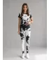 Jambiere lungi premium de damă ALTISPORT VOJ/ALW012LEG01 ALB NEGRU