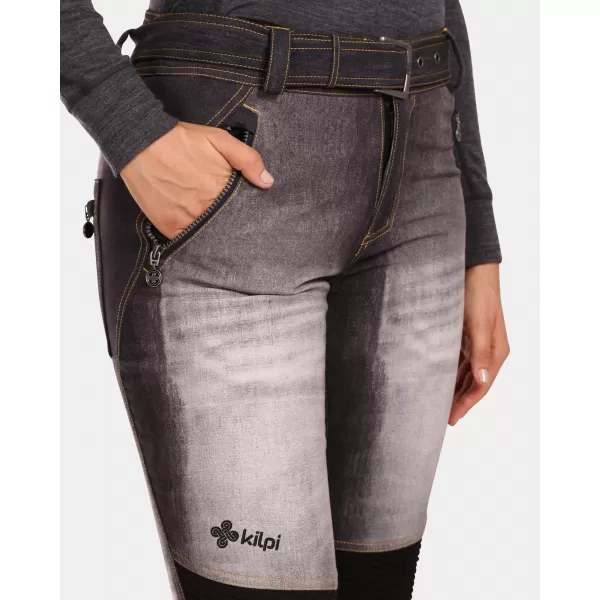  Pantaloni de schi softshell pentru femei KILPI JEANSO-W UL0409KI NEGRU 