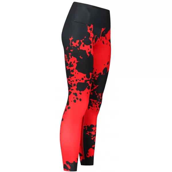  Jambiere lungi premium de damă ALTISPORT VOJ/ALW012LEG01 NEGRU/ROSU 